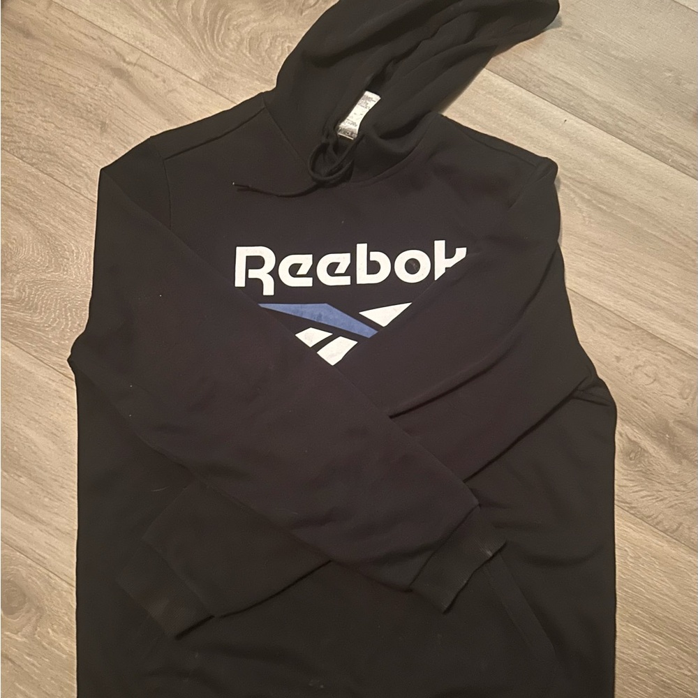 Reebok Black and Blue Men's Hoodie